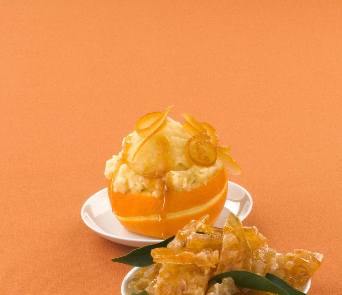 Orange sorbet baskets