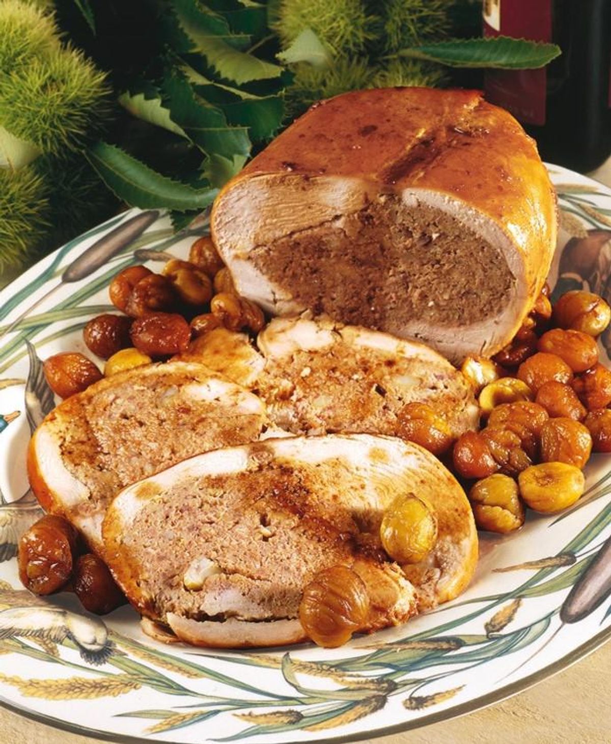 Turkey stuffed with chestnuts