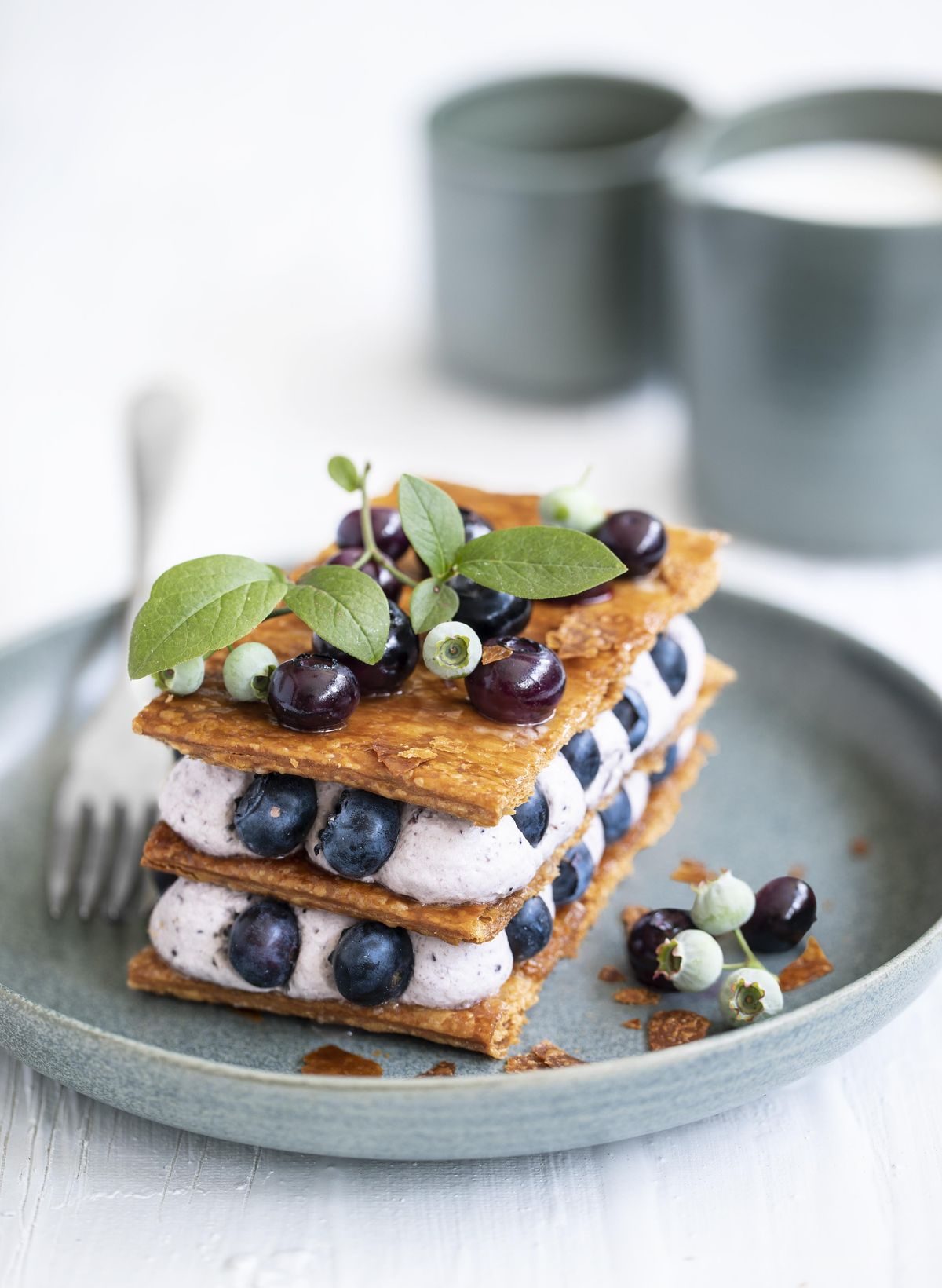 Blueberries mille-feuille