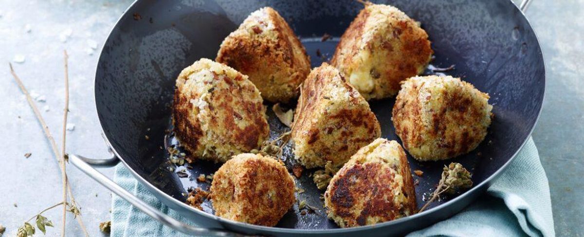 Aubergine and brown rice meatballs