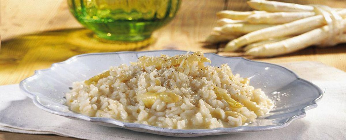 Risotto with white asparagus