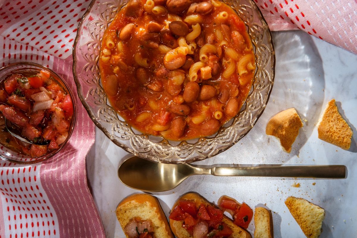 Pasta and Dried Bean Soup
