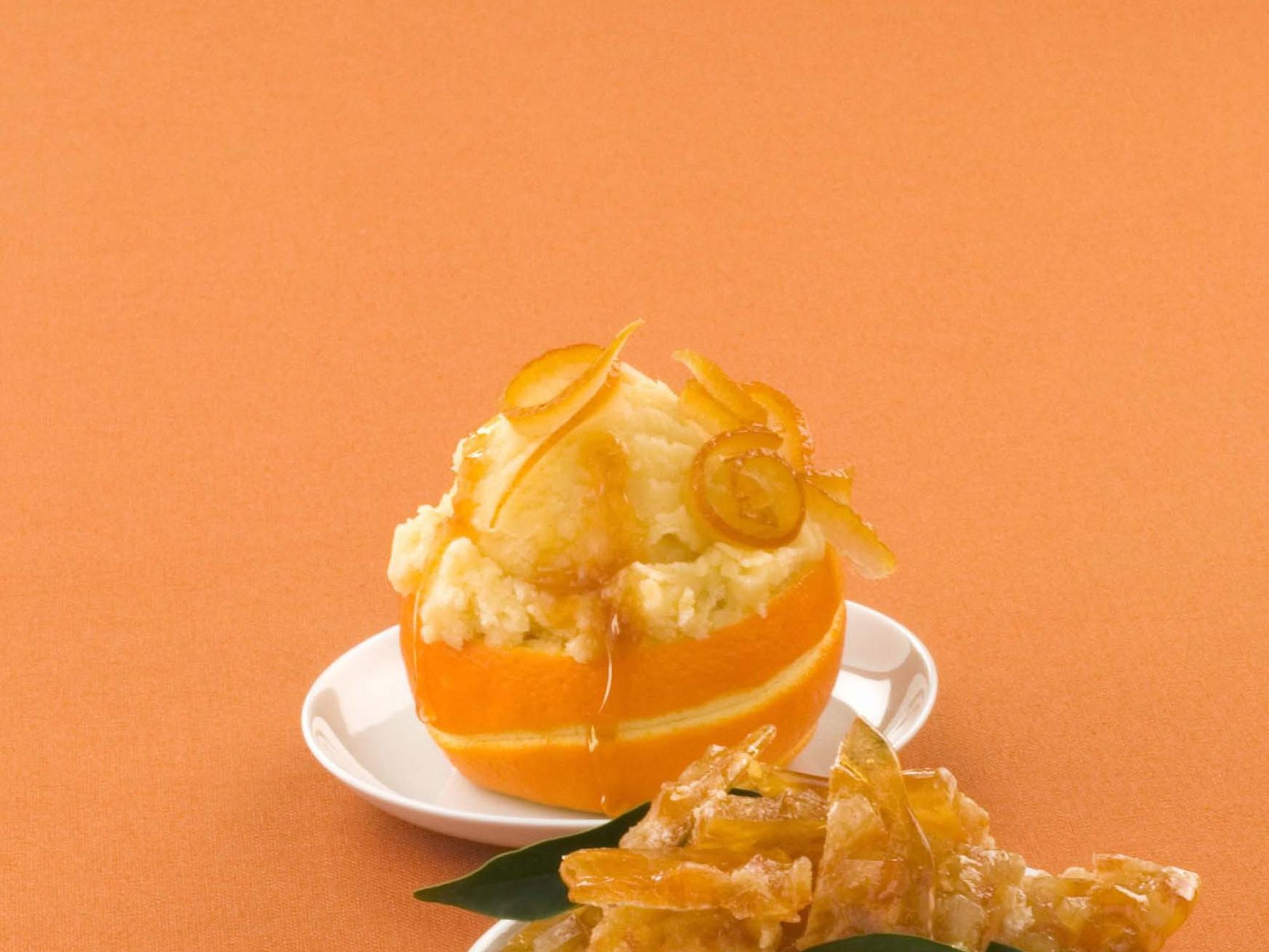 Orange sorbet baskets