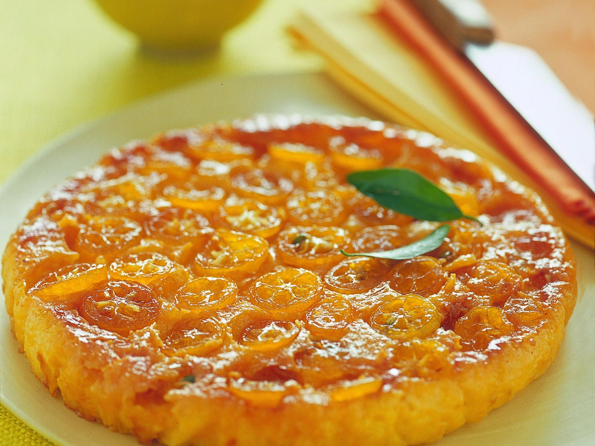 Tangerine rice tarte