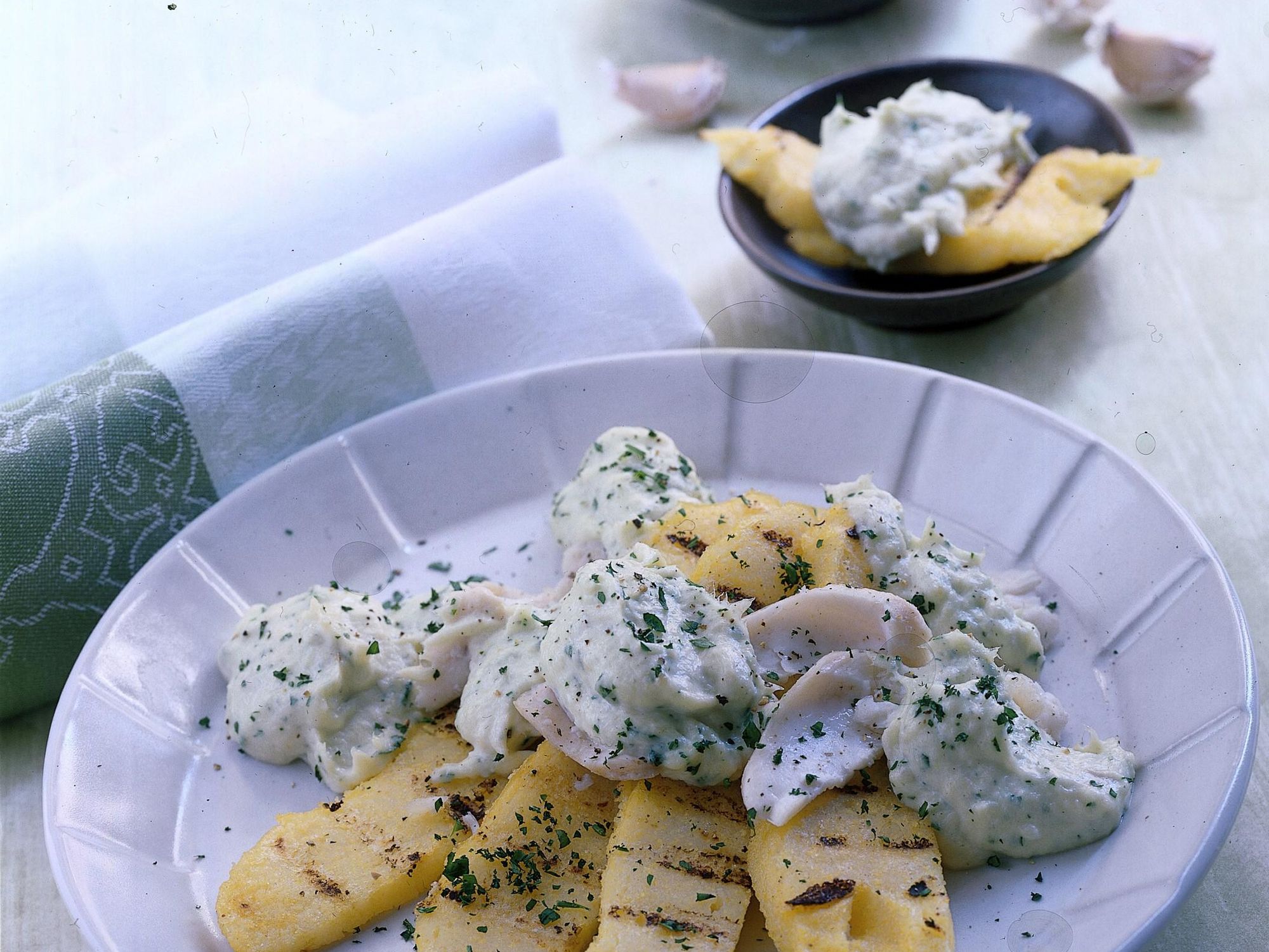 Salted cod with polenta