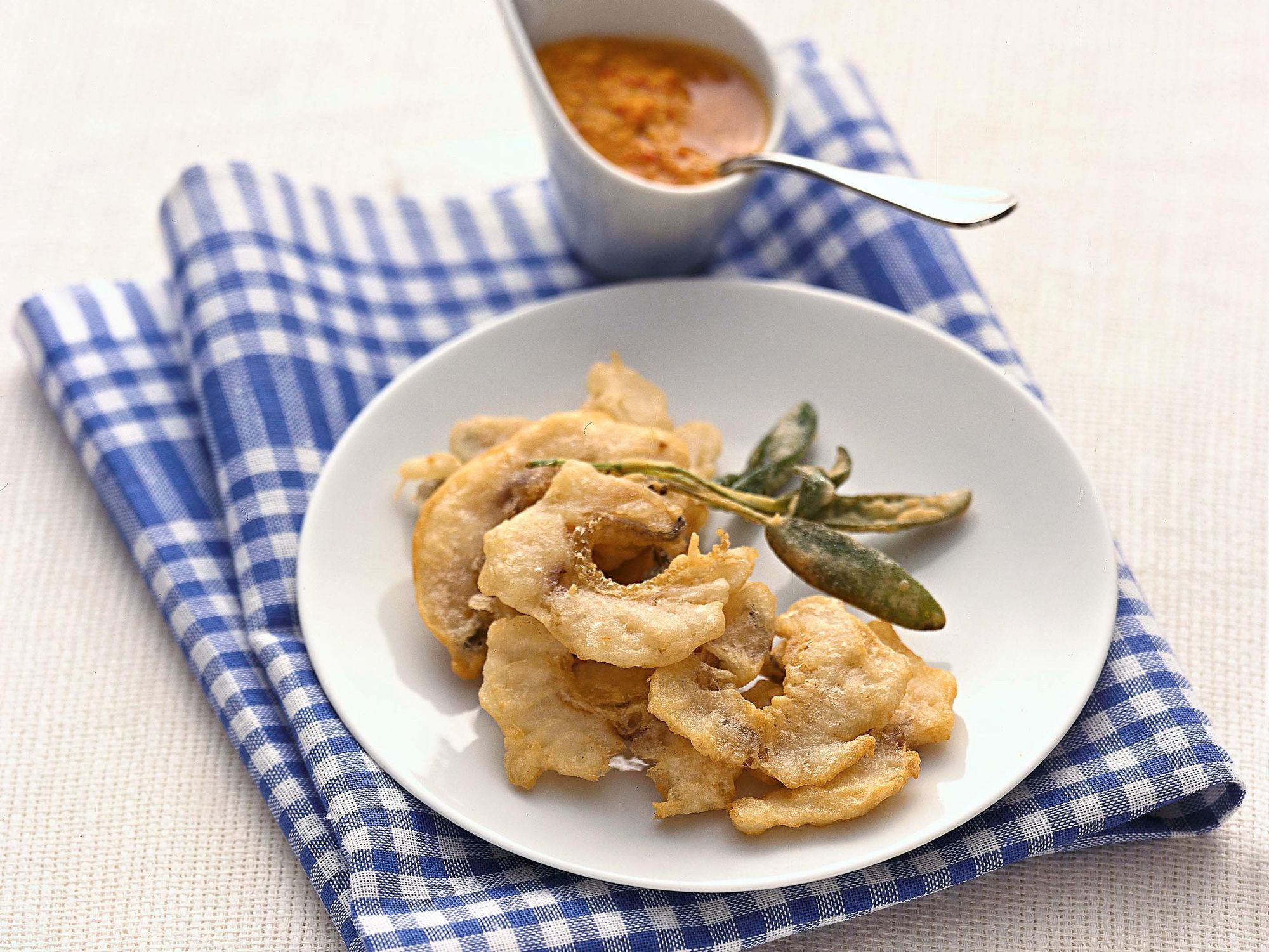 The tempura of stock-fish and sage