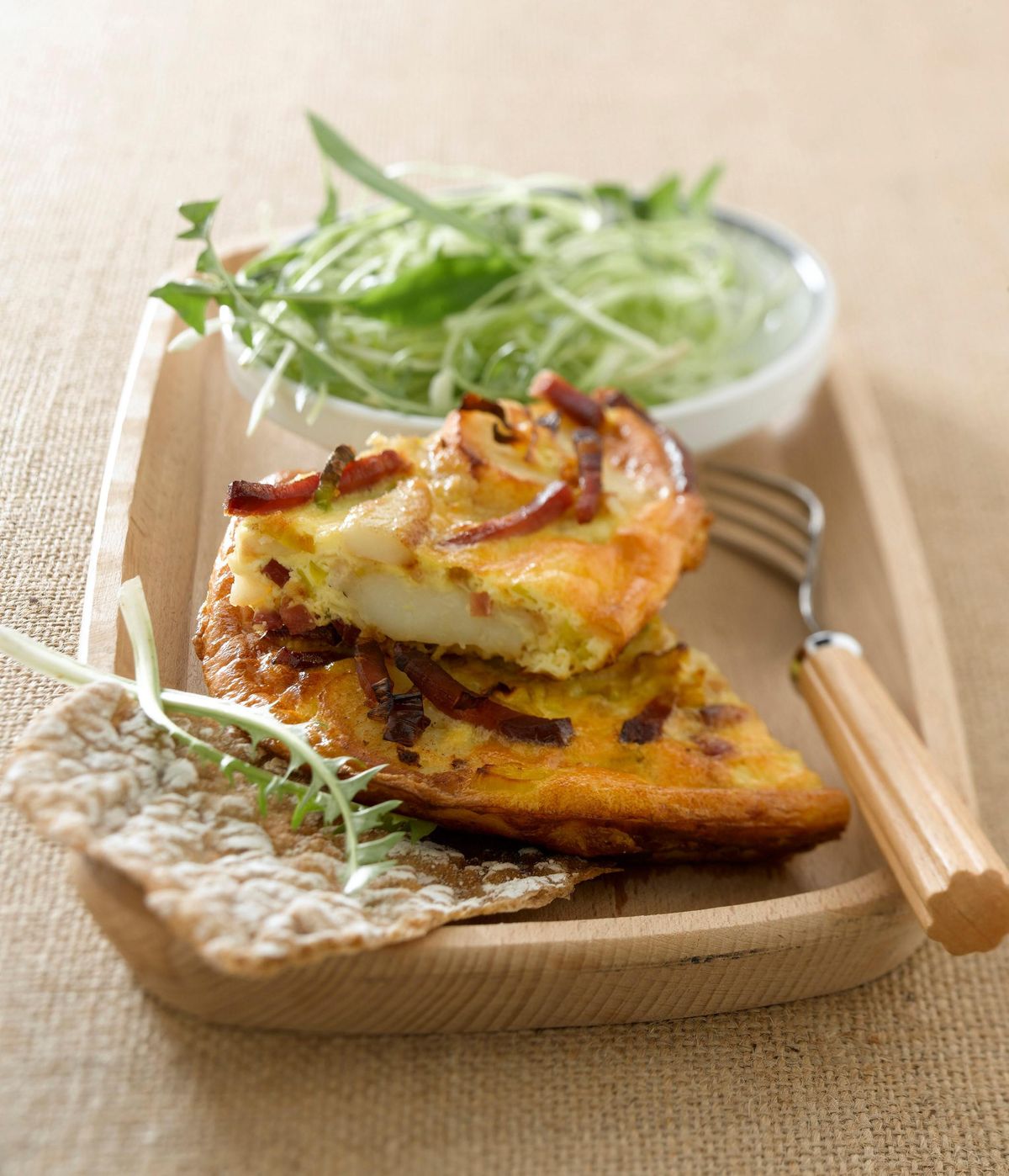 The bacon and potato cake