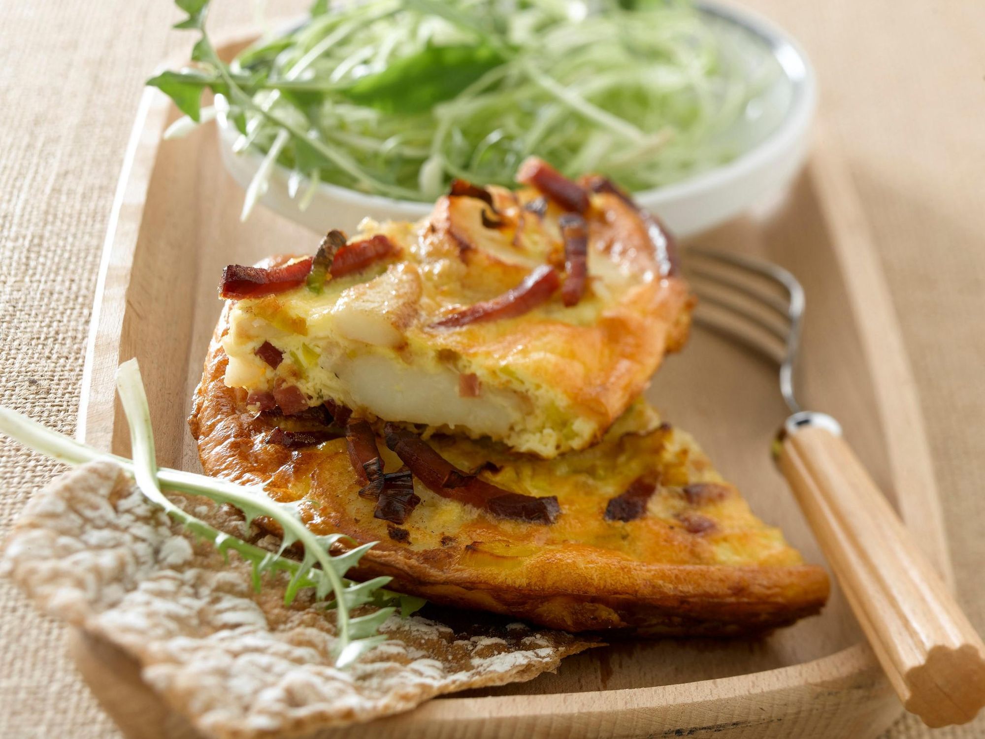 The bacon and potato cake