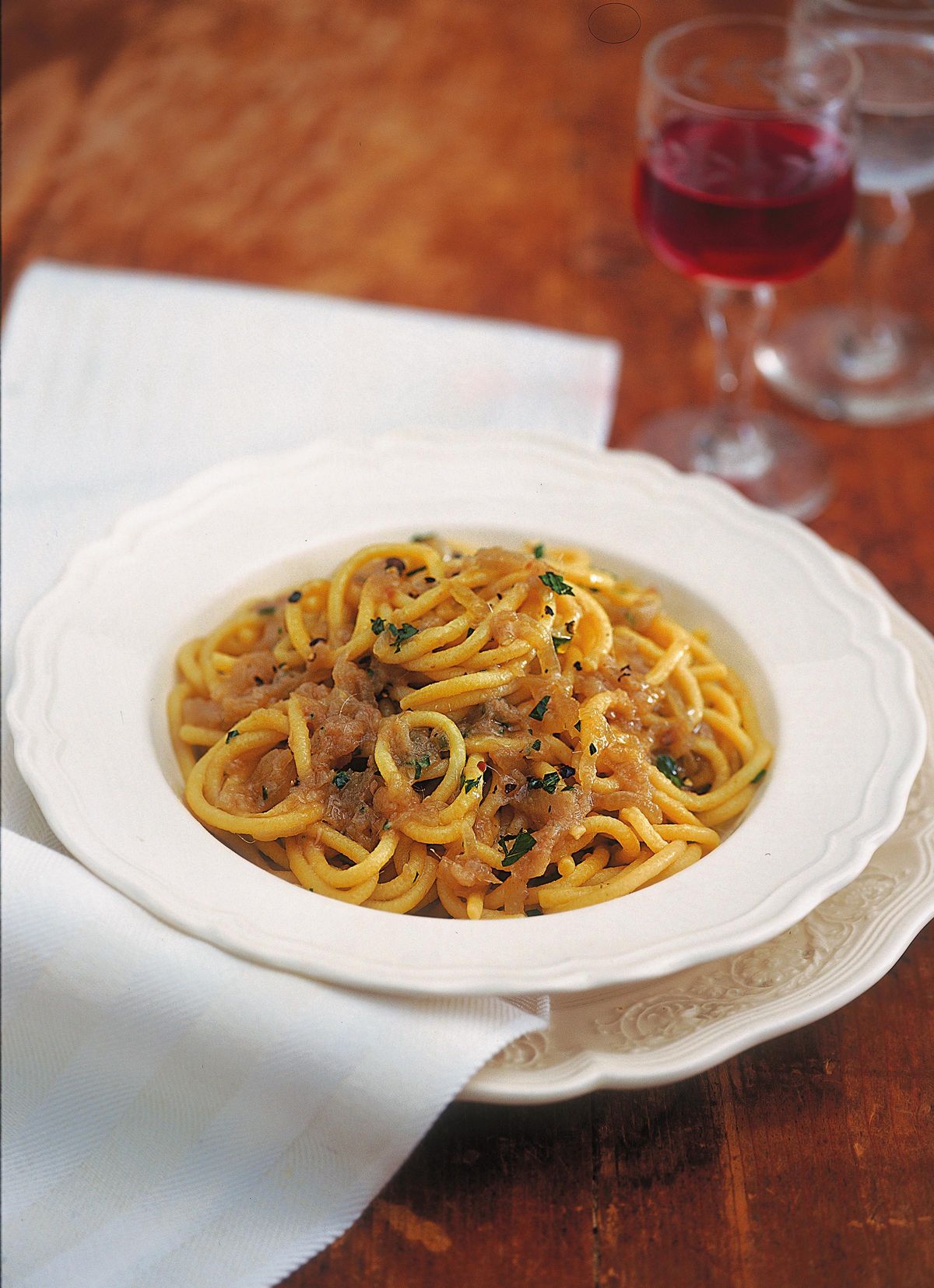 Bigoli in anchovy sauce