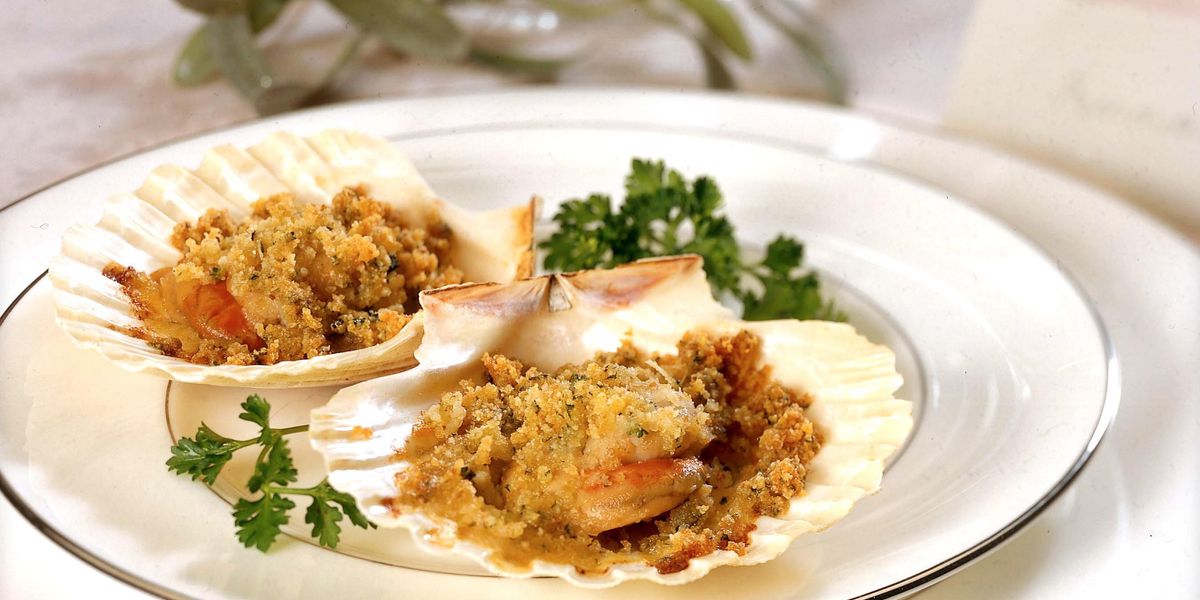 Venetian scallops au gratin