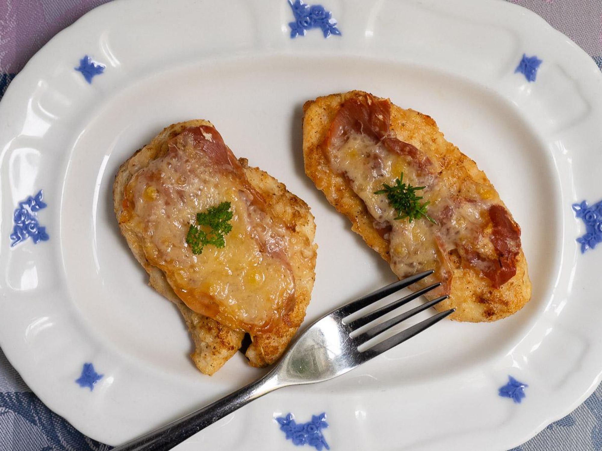 Chicken Breasts with Ham and Parmesan Cheese