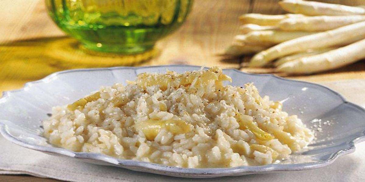 Risotto with white asparagus
