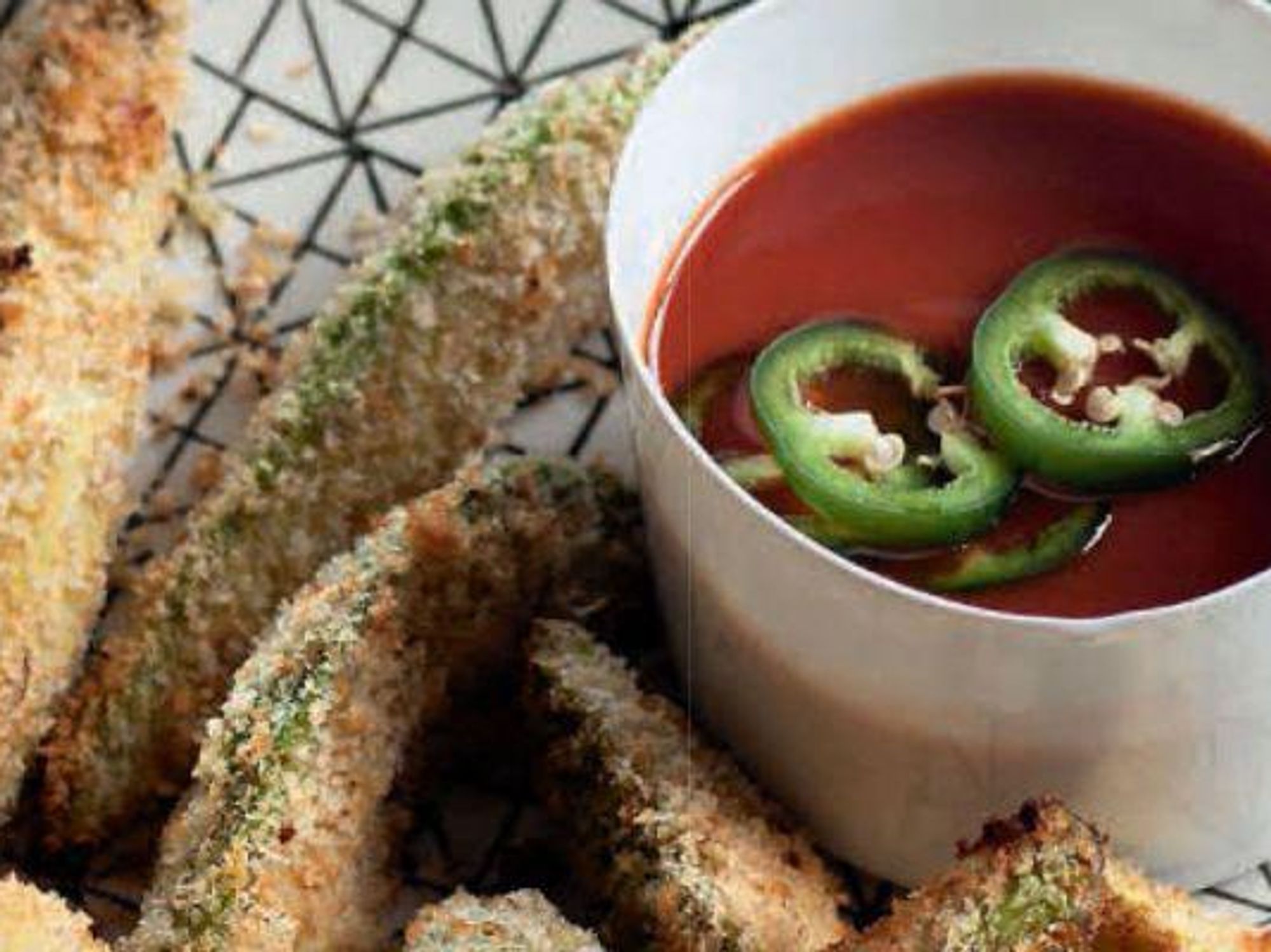 Roasted avocado wedges