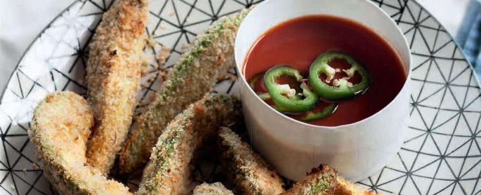 Roasted avocado wedges