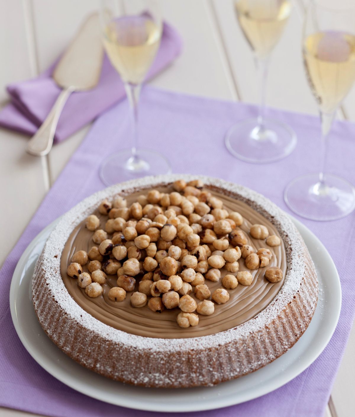 Nutella and ricotta cake