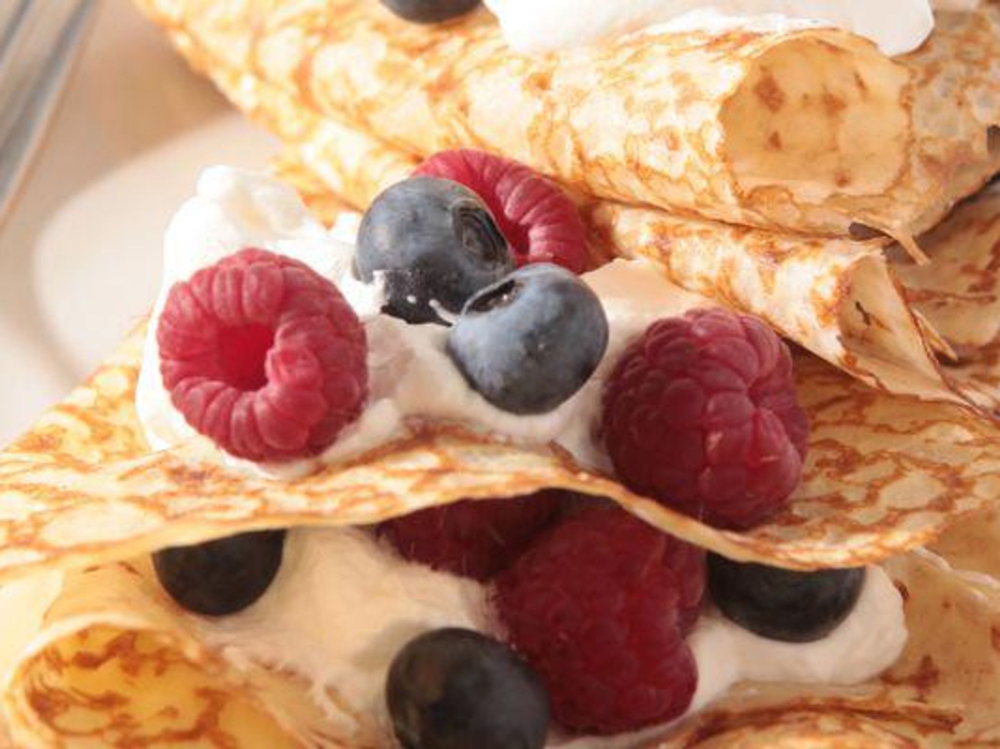 Crepes with cream