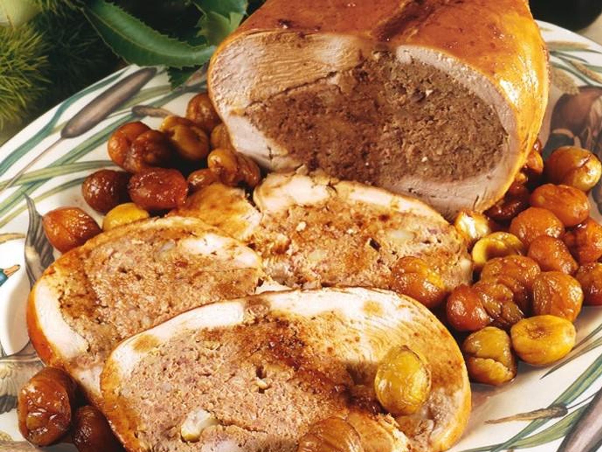 Turkey stuffed with chestnuts