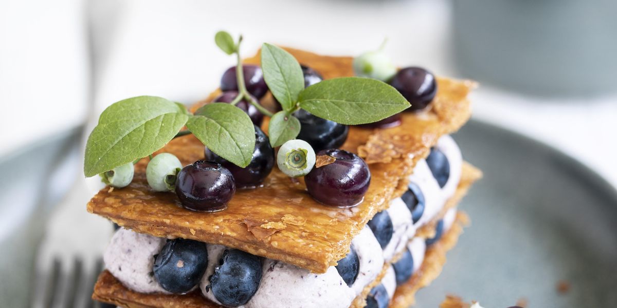 Blueberries mille-feuille